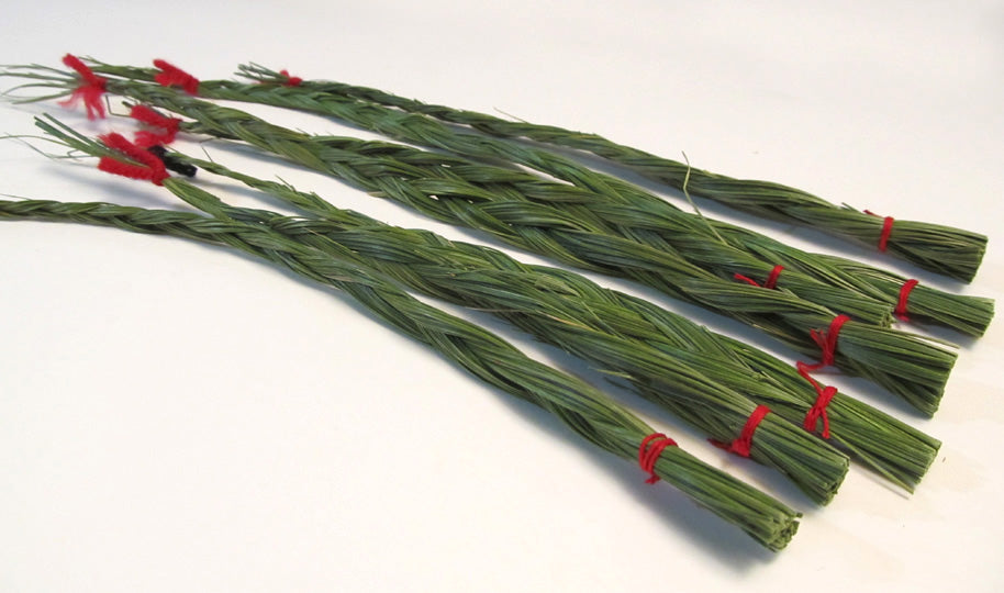 SMUDGE STICK - 5-6" Sweetgrass Mini Pipelighter (Hierochloe odorata)