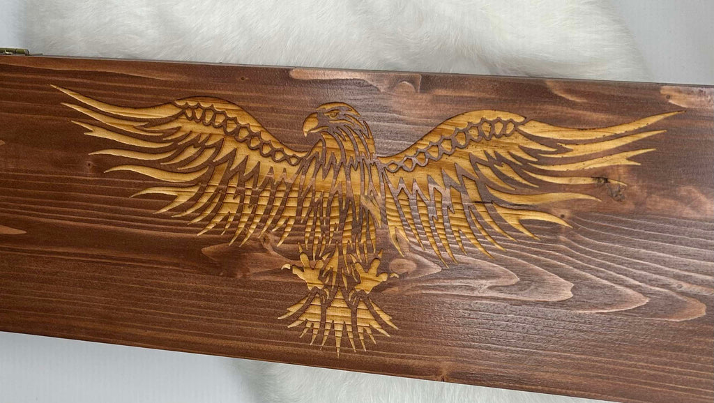 Wooden Feather Carrier (E) - Flying Eagle