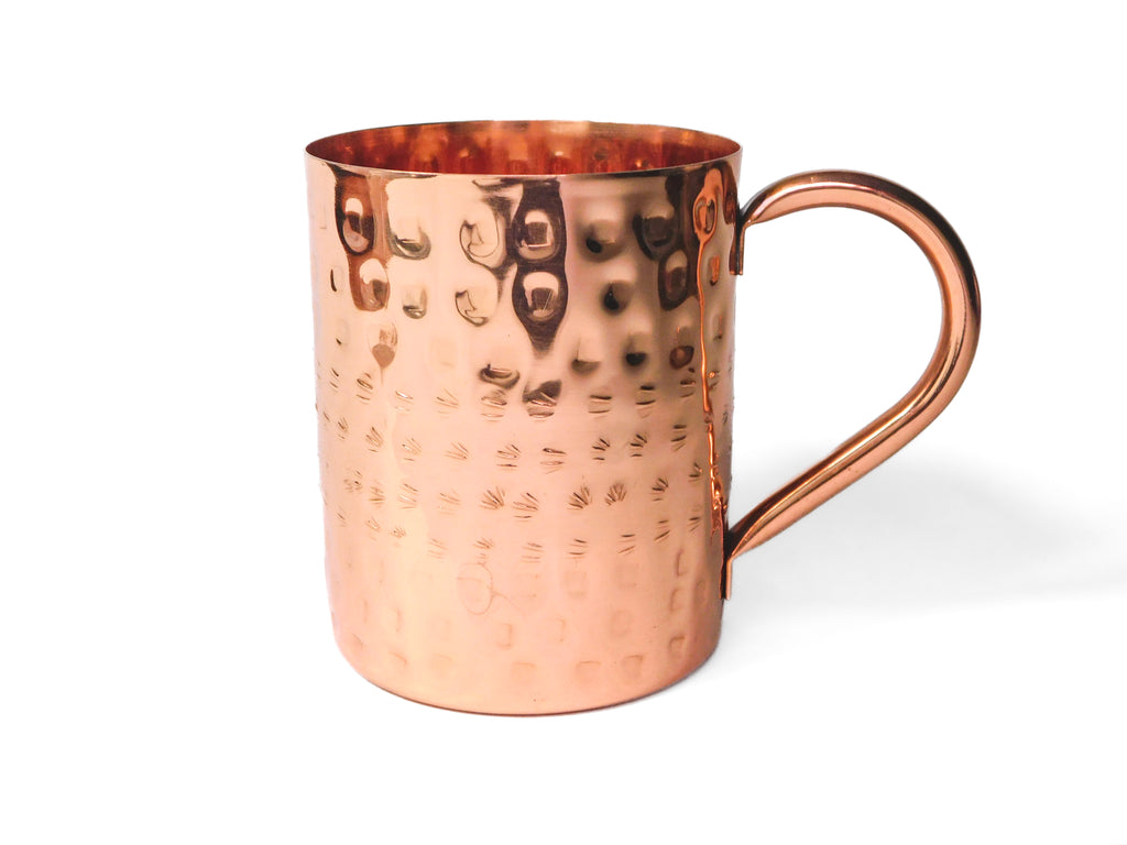 Copper Mug - 16 oz (Hammered Style) (100% solid copper)