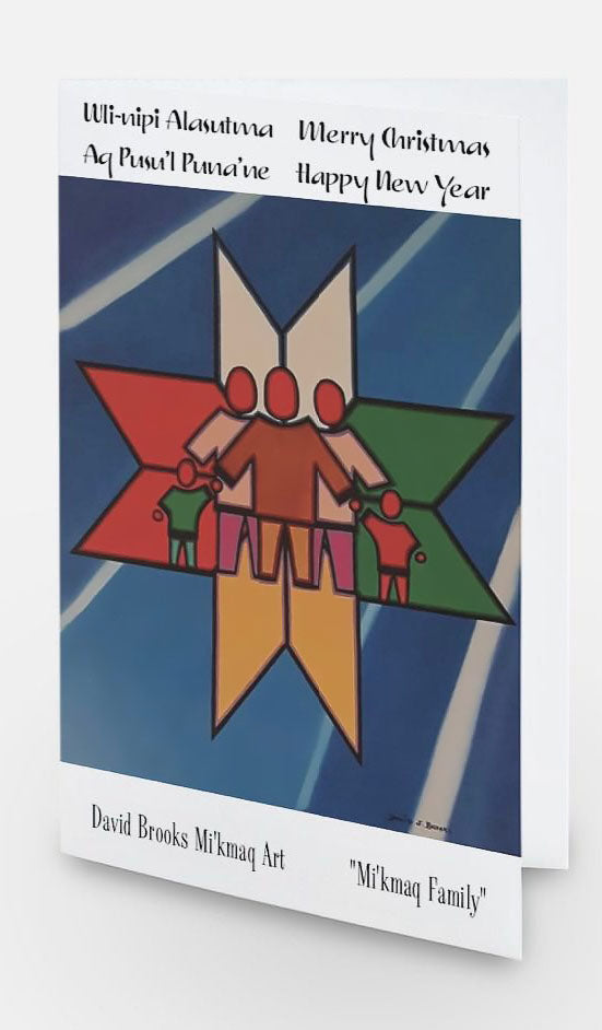 Christmas Card - "Mi'kmaq Family" by by David J. Brooks