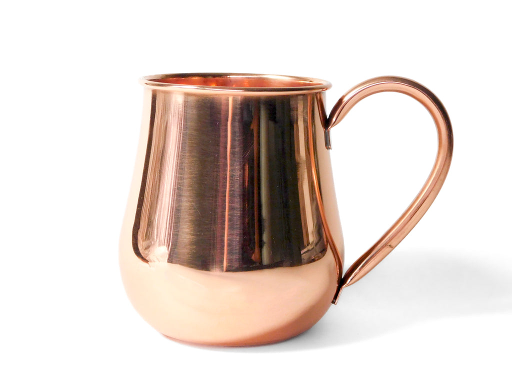 Copper Mug - 16 oz (Rounded Style) (100% solid copper)