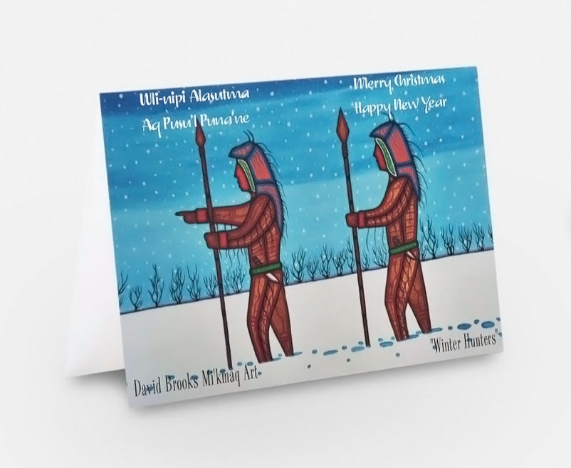 Christmas Card - "Winter Hunters" by by David J. Brooks