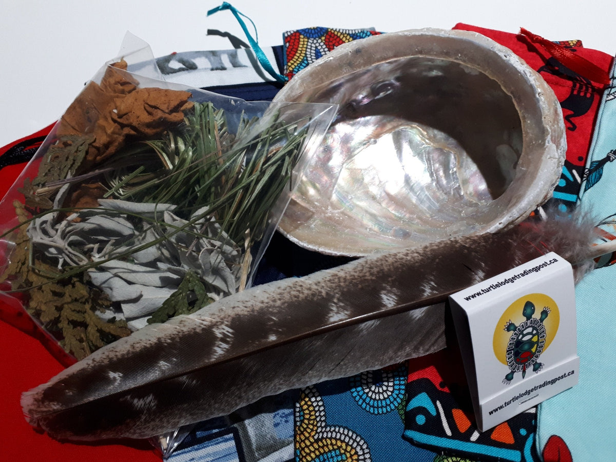 Turtle Shell Smudge Smudge Bundle *FOUR MEDICINES* – Turtle Lodge Trading Post Inc