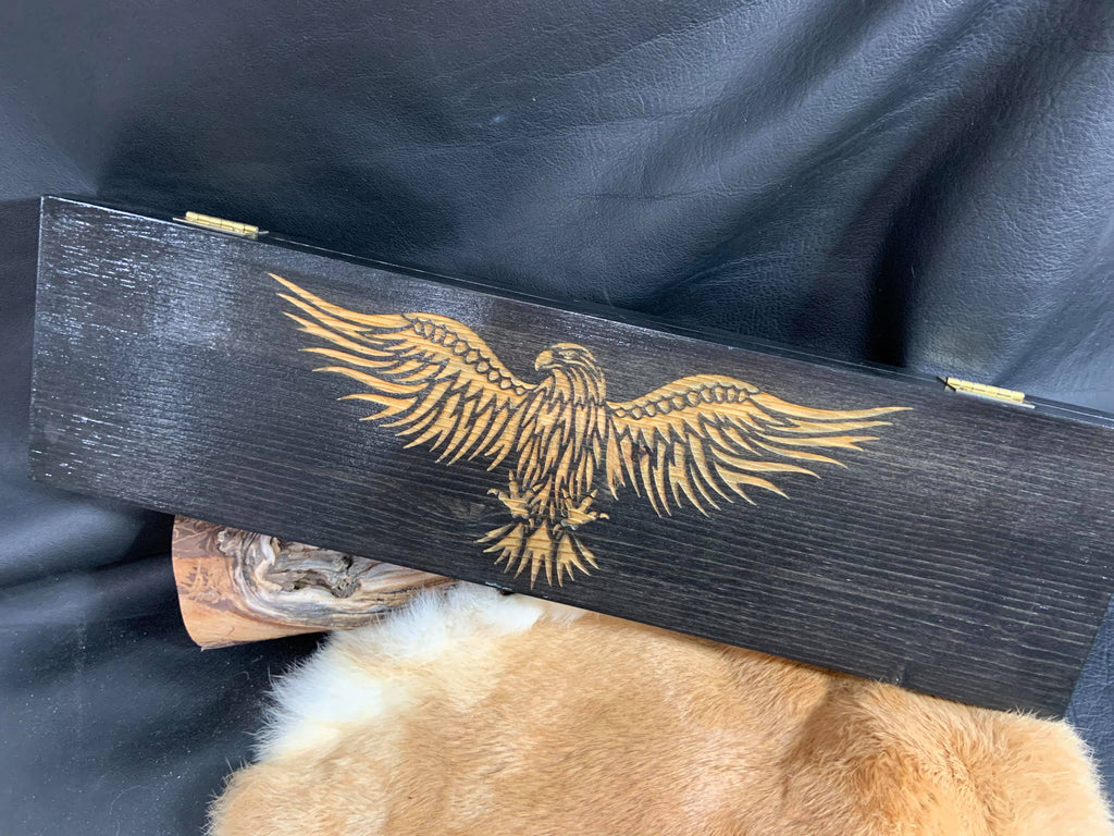 Wooden Feather Carrier (E) - Flying Eagle