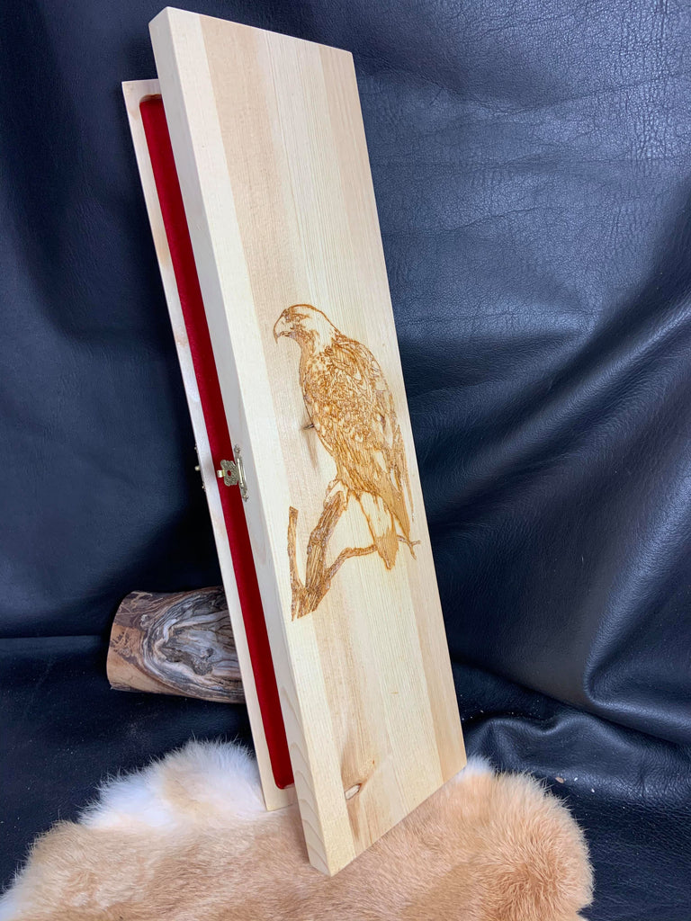 Wooden Feather Carrier (E) - Eagle
