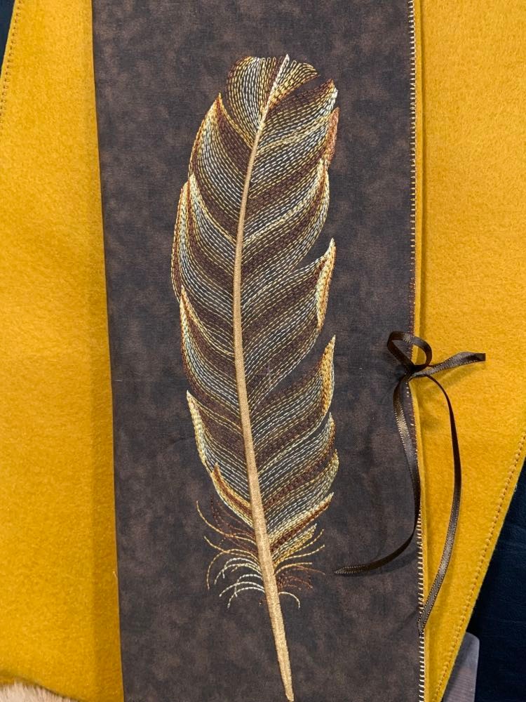 Cloth Feather Carrier - Embroidered Feathers – Turtle Lodge Trading Post Inc