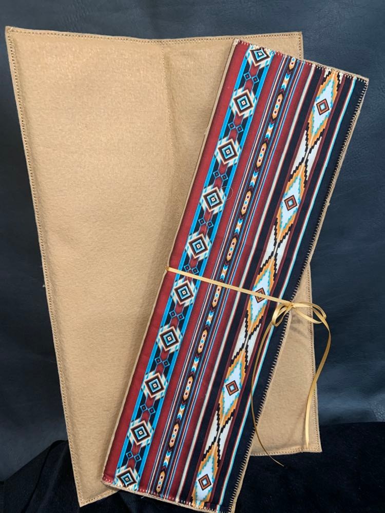 Cloth Feather Carrier - Indigenous Pattern