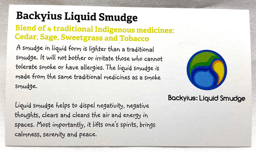 Liquid Smudge - Backyius 4 Sacred Medicines (2 oz)