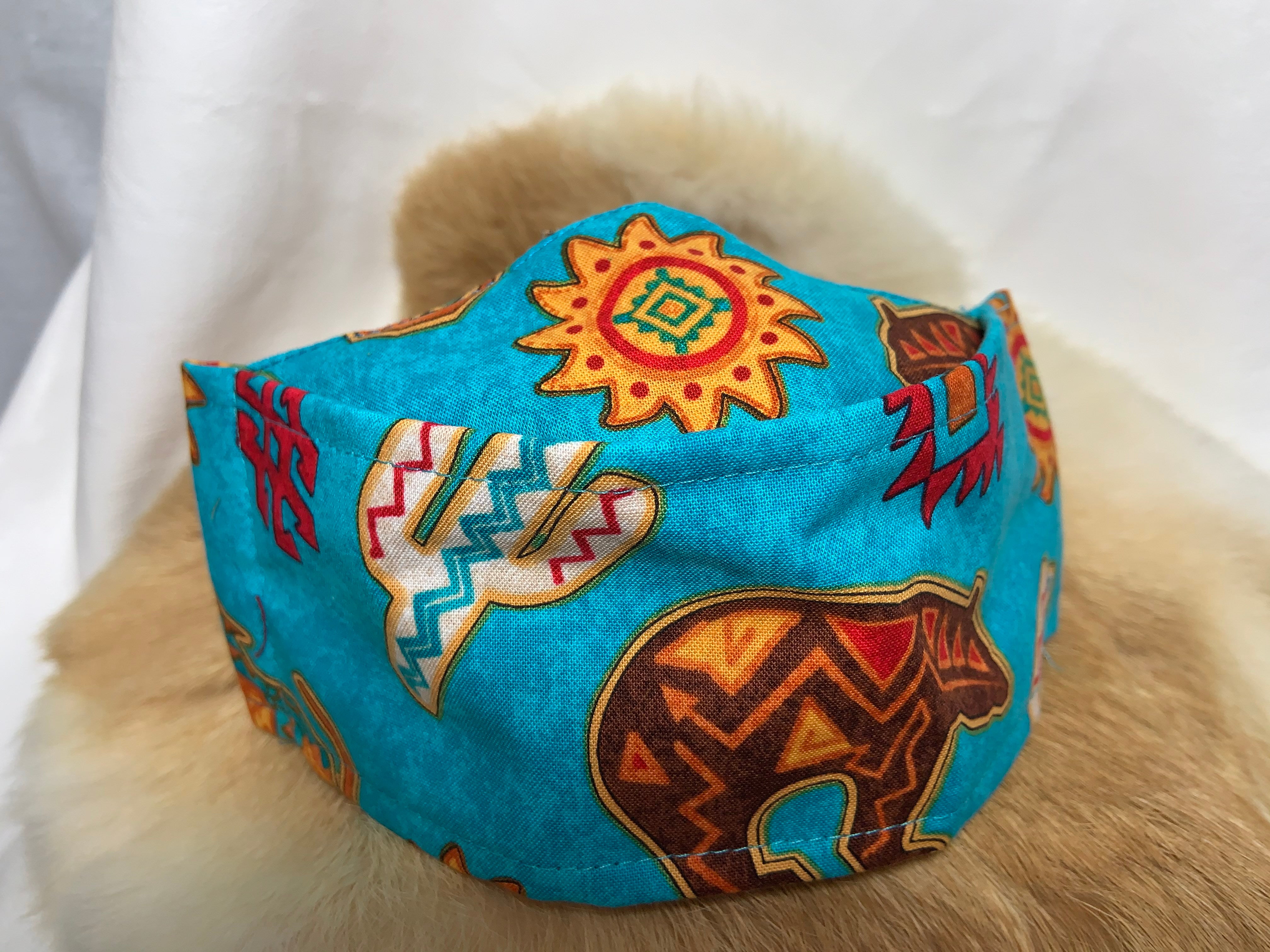 Cloth Masks INDIGENOUS DESIGNS - 100% Quilting Cotton – Turtle