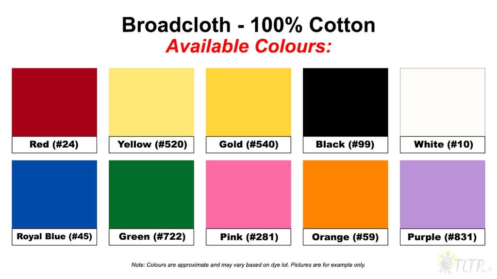 Broadcloth - 100% Cotton (per metre)