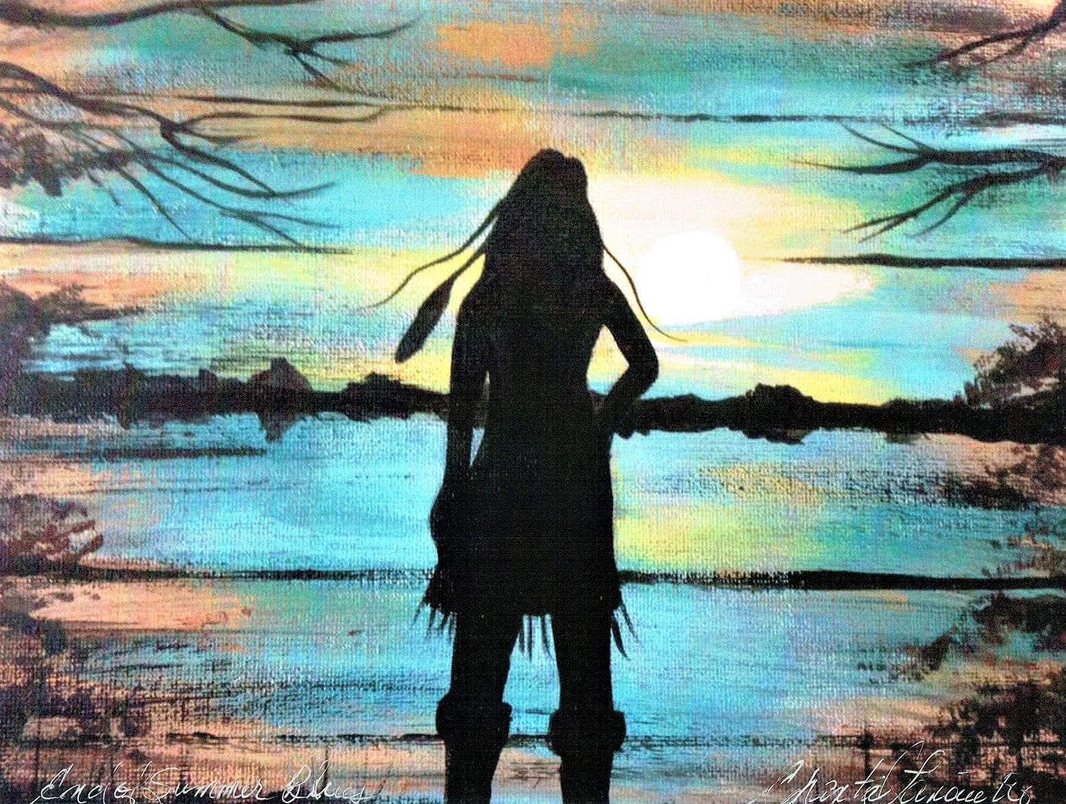 Print by Chantal Lanouette - End of Summer Blues – Turtle Lodge Trading Post Inc