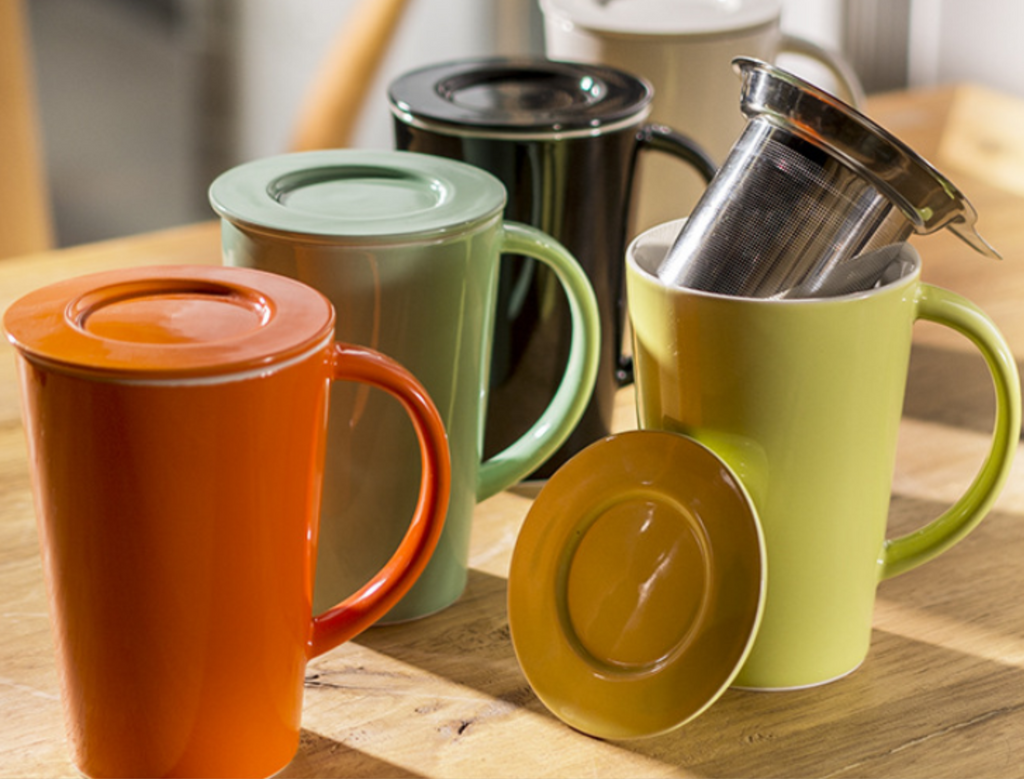 Mugs - Ceramic (with Stainless Steel Infuser) (16 oz)