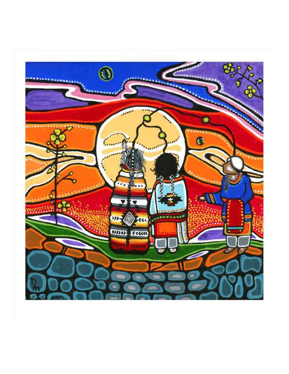 Greeting Card by Diane Montreuil - Sunset Ceremony