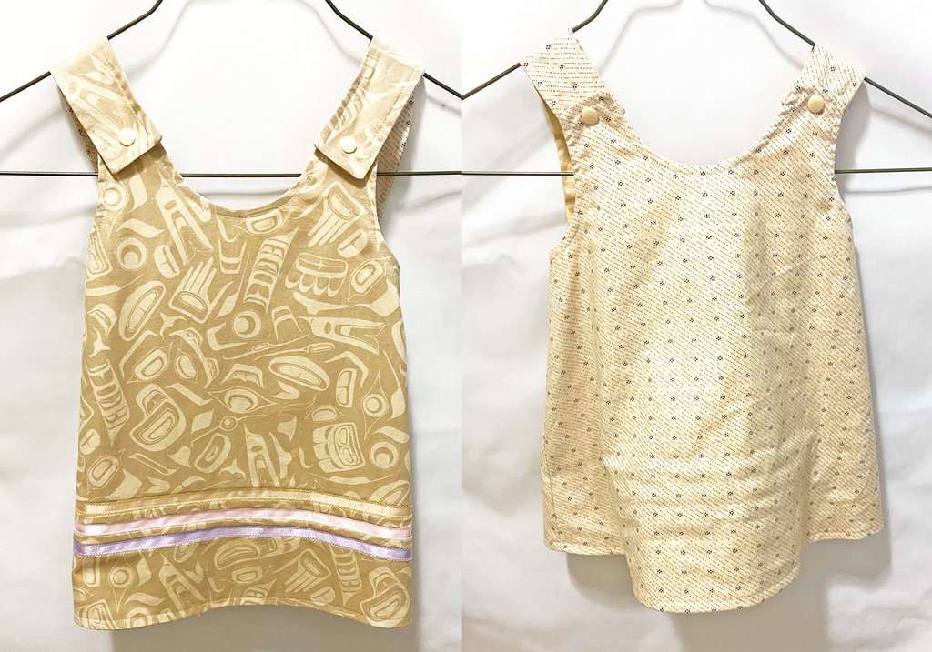 Reversable Children's Dress - Handmade by Darquise Vien (SIZE 18-24 M/O)
