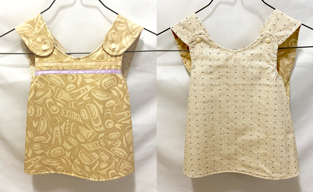 Reversable Children's Dress - Handmade by Darquise Vien (SIZE 18-24 M/O)