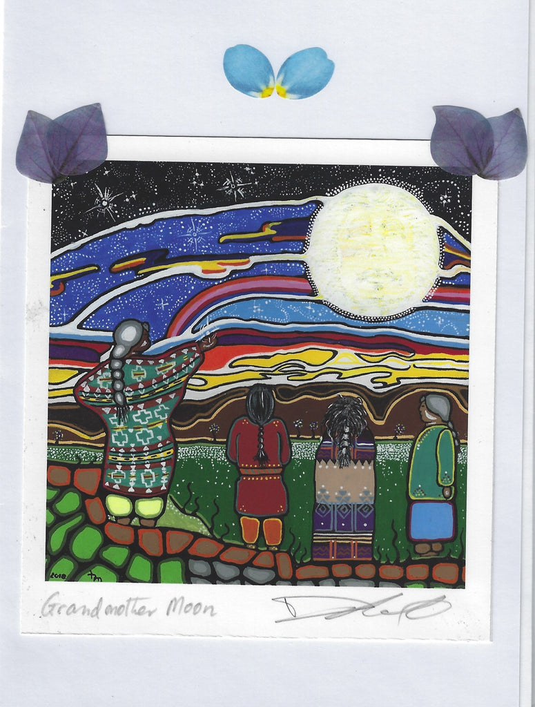 Greeting Card by Diane Montreuil - Grandmother Moon
