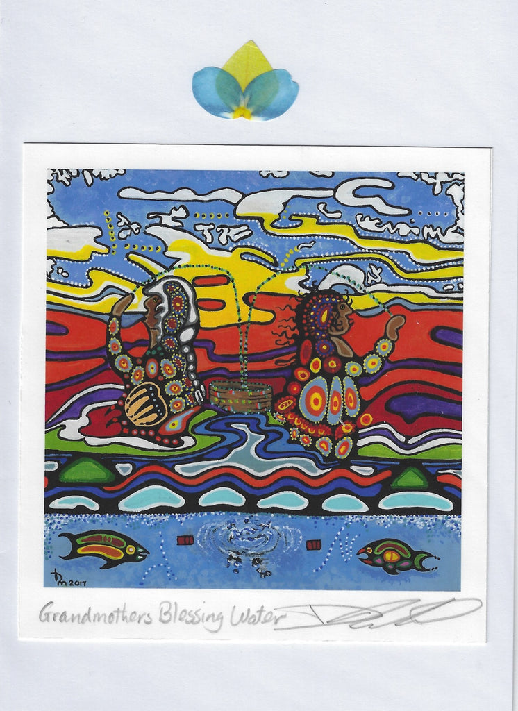 Greeting Card by Diane Montreuil - Grandmothers Blessing the Water