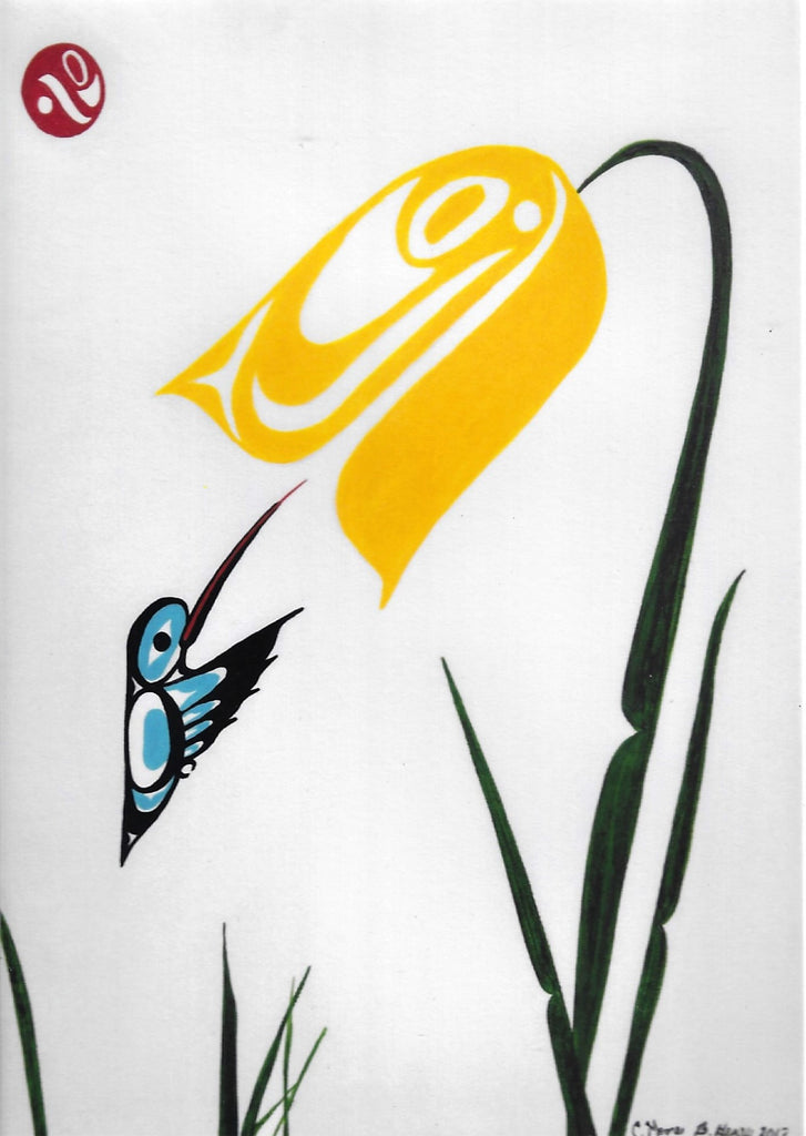 Print by Brad Henry & Christina Moore - Hummingbird and Tulip