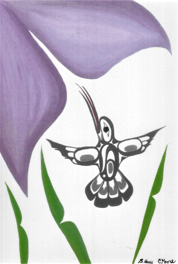 Print by Brad Henry & Christina Moore - Hummingbird Collecting Nectar