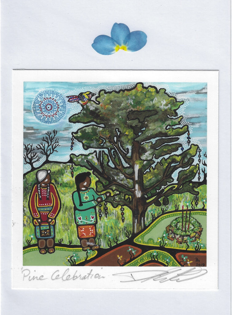 Greeting Card by Diane Montreuil - Grandfather Pine Celebration